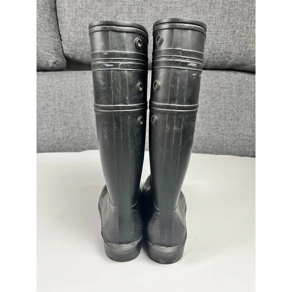 LaCrosse Mens Black Rubber Work Boots Made in USA Waterproof Rain Mud Size 7